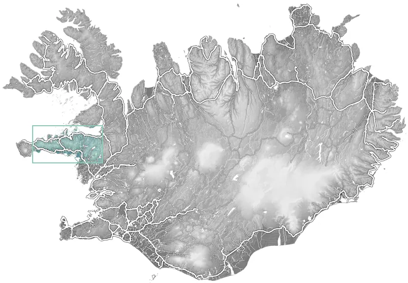 Snæfellsnes Peninsula map